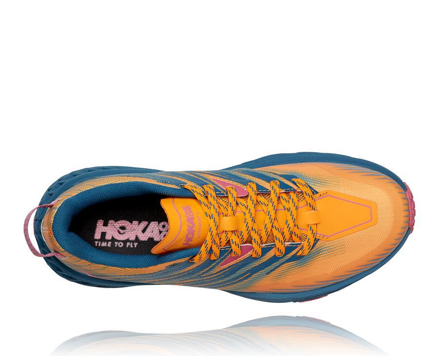 Hoka Australia One One Speedgoat 4 - Womens Trail Shoes Blue - AWPOQ-4379